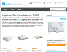 Tablet Screenshot of kopfkissen-test.net